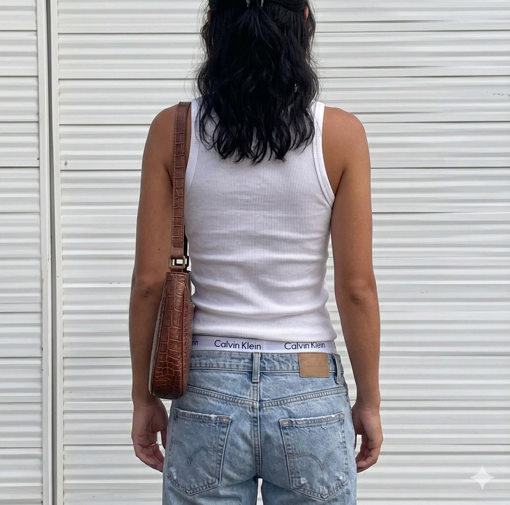 White Basic Tank for Women - Image 3